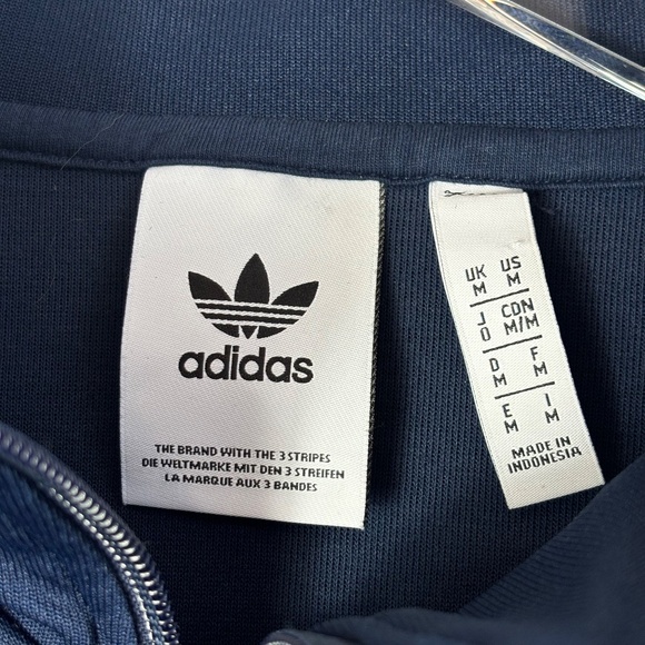 mens Adidas trefoil track jacket M color block blue green Logo spell out street - Picture 5 of 8